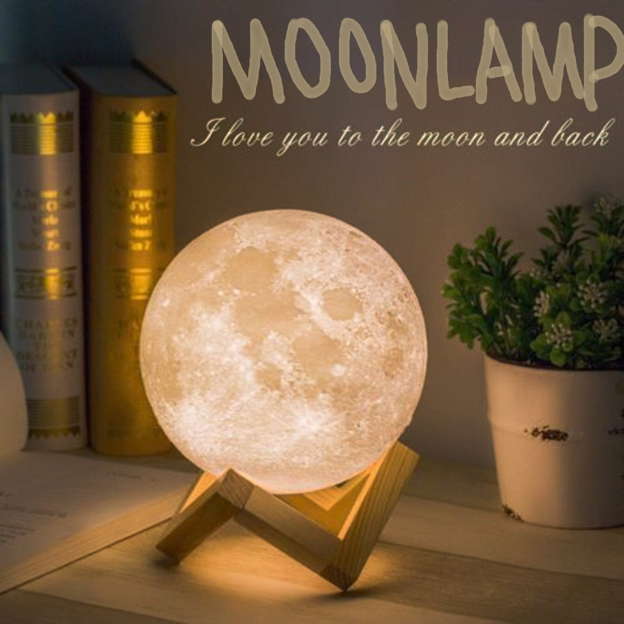 3D Magical Moon LED Night Light Desk Lamp