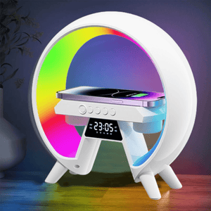 BT-3401 LED Display Wireless Phone Charger Bluetooth Speaker With Seven Color Selections, Alarm Clock, FM Radio