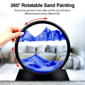 Dynamic 3D Sandscape Glass Art