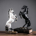 Horse Sculpture Animal Statue European Modern Art Home